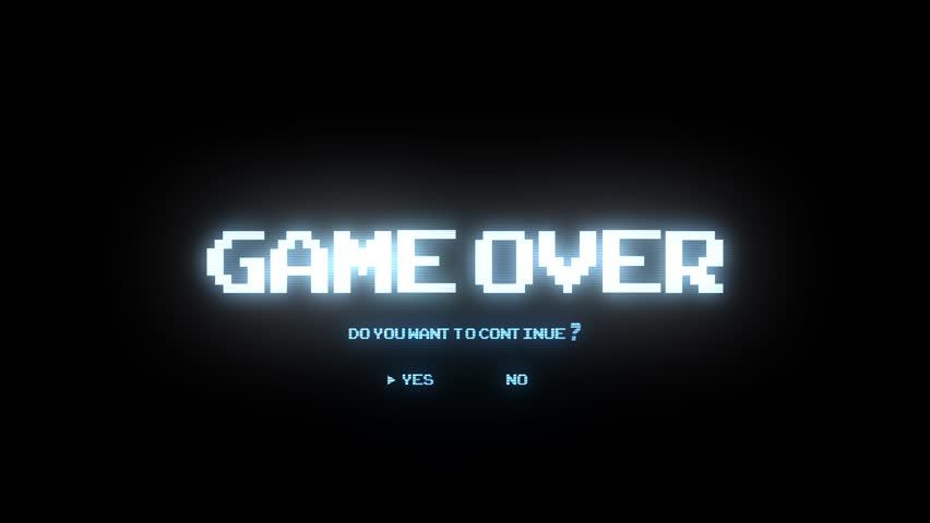 an illustration showing a game over message from a video game